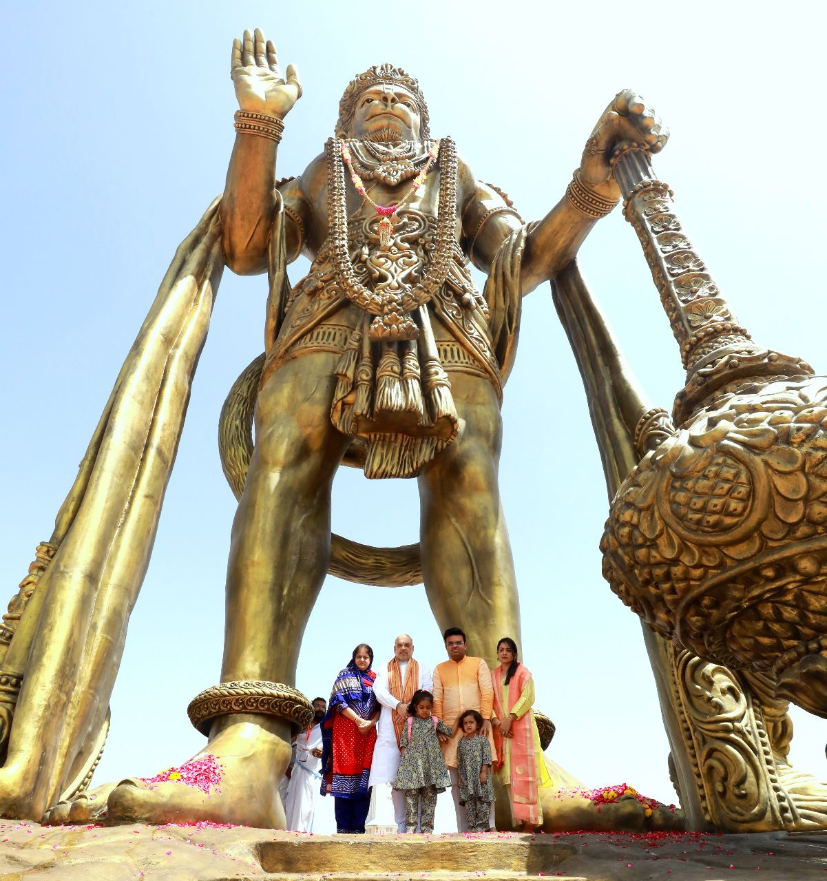 Amit Shah inaugurates 54-feet tall Lord Hanuman statue in Gujarat - The ...